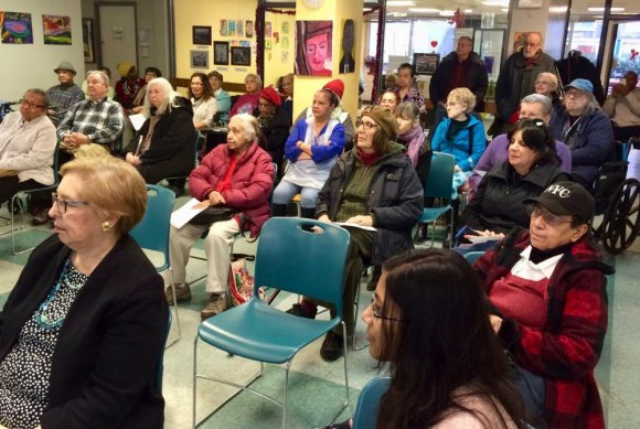 Roosevelt Island Year in Pictures, 2018: Part One February, Seniors packed the house for the Carter Burden Network's annual meeting.